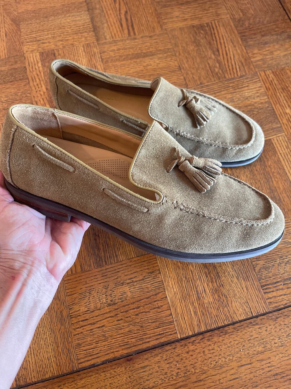 Marc Fisher LTD Garry Suede Tassel
Loafers Men's Tan Slip On Shoes 10.5